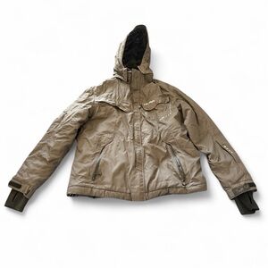 🧥 HYRA Gray Insulated Winter Jacket with Hood – Size S